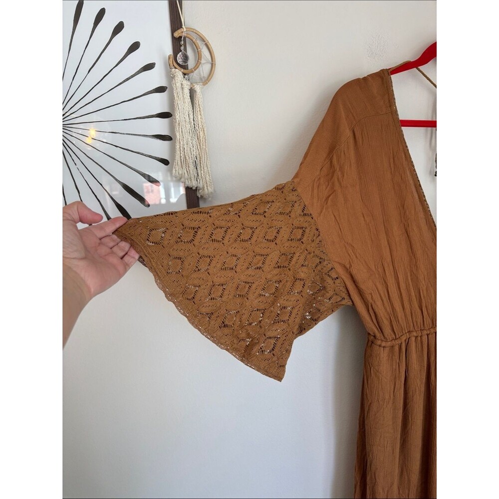 Free People Angela jumpsuit bohemian flowy pants suit women’s small NWT festival - Picture 8 of 14